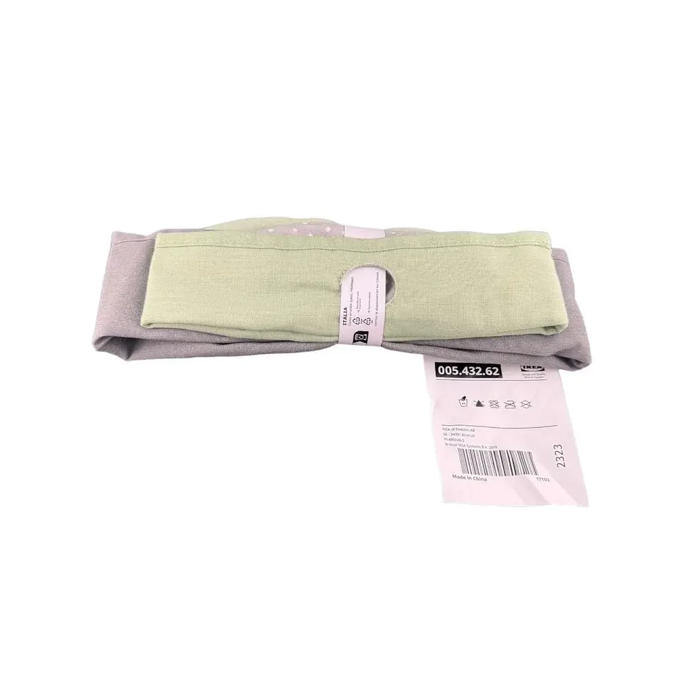 IKEA Len Green & Gray Reversible Round Fabric Storage Boxes Brand New